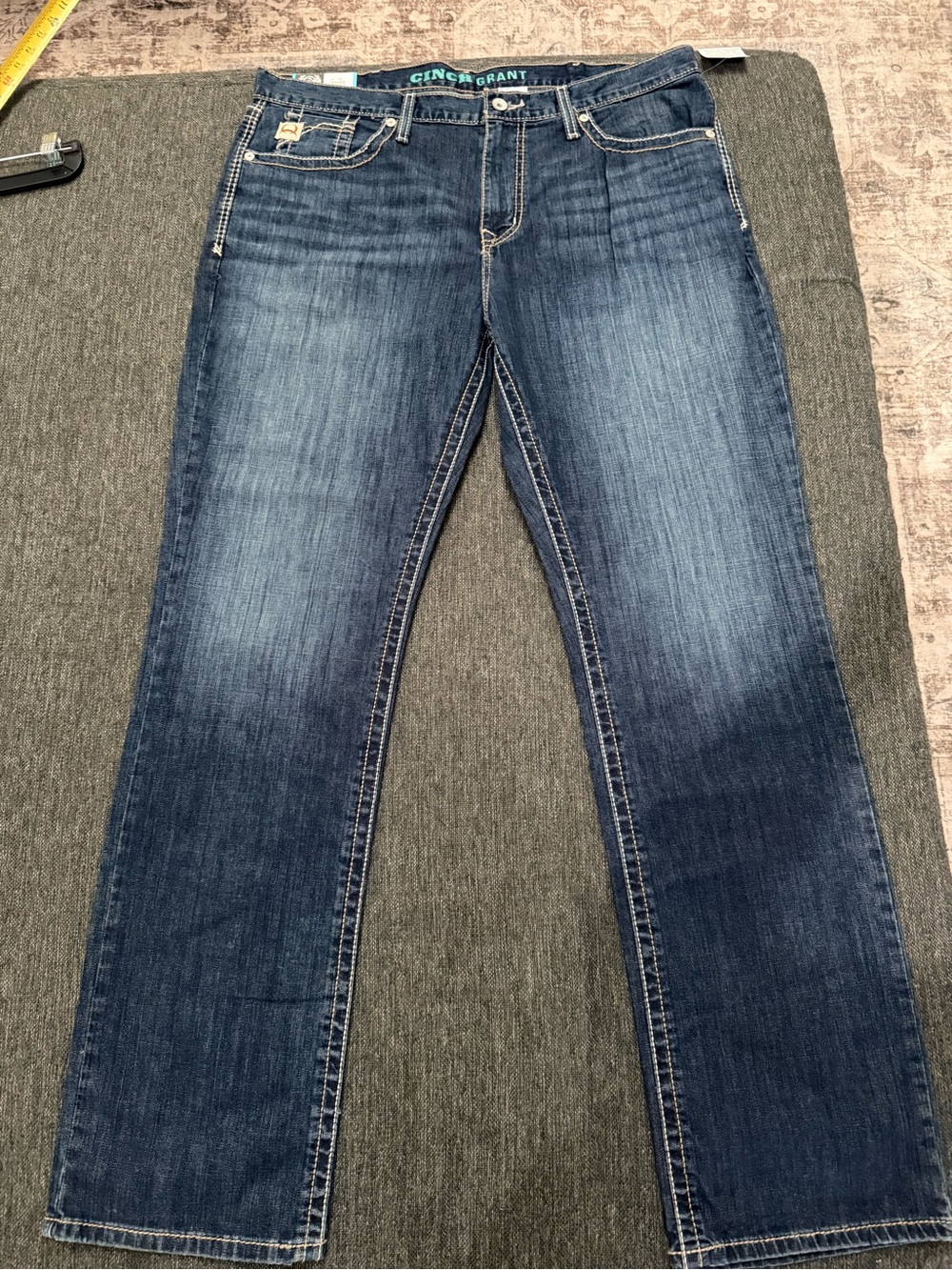 Men’s cinch jeans new with tags size 40 by 36 dark denim excellent western style - Picture 2 of 10